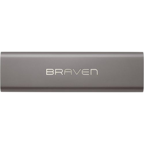  Braven BZ600GBA 600 Wireless Bluetooth SpeakerPowerBank - Retail Packaging - Grey