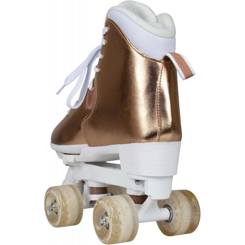  Bravo! Circle Society Adjustable Roller Skates- Bling - Rose Gold SZ 3-7