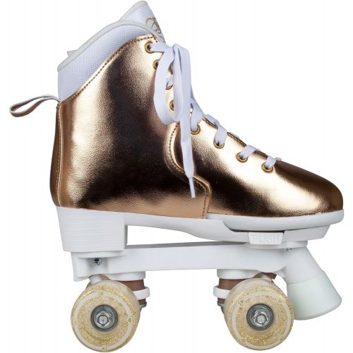  Bravo! Circle Society Adjustable Roller Skates- Bling - Rose Gold SZ 3-7