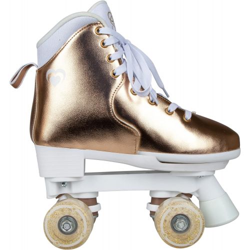  Bravo! Circle Society Adjustable Roller Skates- Bling - Rose Gold SZ 3-7