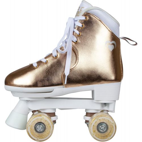  Bravo! Circle Society Adjustable Roller Skates- Bling - Rose Gold SZ 3-7