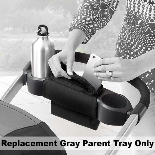  Replacement Part for Chicco Bravofor2 Double Stroller ~ Replacement Gray Parent Tray - Fits Other Models