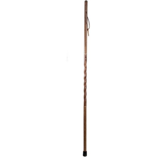  Brazos Trekking Pole Hiking Stick for Men and Women Handcrafted of Lightweight Wood and made in the USA, Brown Oak, 55 Inches