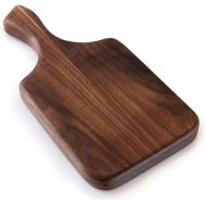 Brazos Home Dark Walnut Wood Cutting Board for Kitchen, Seasoned, Chopping Board, Wood Cheese Board, Charcuterie Platter, Ideal for Serving or Chopping Fruit, Vegetables, Cheese or Meat, 11x6, Small