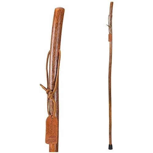  Brazos Trekking Pole Hiking Stick for Men and Women Handcrafted of Lightweight Wood and made in the USA, Hickory, 58 Inches