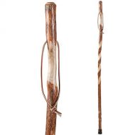 Hiking Walking Trekking Stick - Handcrafted Wooden Walking & Hiking Stick - Made in the USA by Brazos - Twisted Sassafras - 58 inches