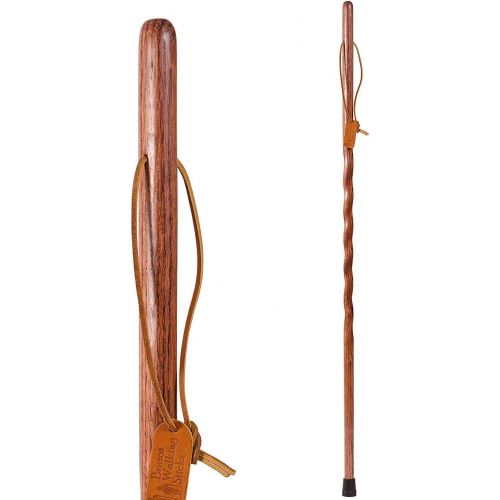  Brazos Oak Backpacker Walking Stick, Walking Sticks for Hiking, Hiking Sticks, Handcrafted Walking Sticks for Men and Women, Made in the USA, Red Oak, 48 Inches