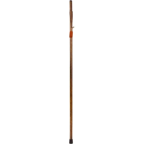  Brazos Straight Pine Wood Walking Stick, Handcrafted Wooden Staff, Hiking Stick for Men and Women, Trekking Pole, Wooden Walking Stick, Made in the USA, 48 Inches, Brown, 4 Foot