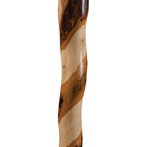  Brazos 37 Free Form Twisted Hickory Handcrafted Wood Cane with Derby Handle, Made in the USA