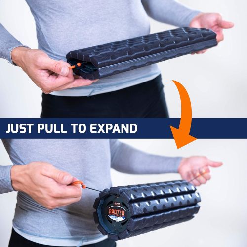  Brazyn Morph Trek Foam Roller - Collapsible & Portable Muscle Back Massager for Yoga Myofascial Release Massage