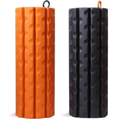  Brazyn Morph Trek Foam Roller - Collapsible & Portable Muscle Back Massager for Yoga Myofascial Release Massage