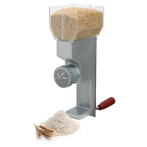  Bread box Deluxe Hand Crank Grain Mill with Clamp Base Grinds Wheat, Rice and Small Grains VKP1024