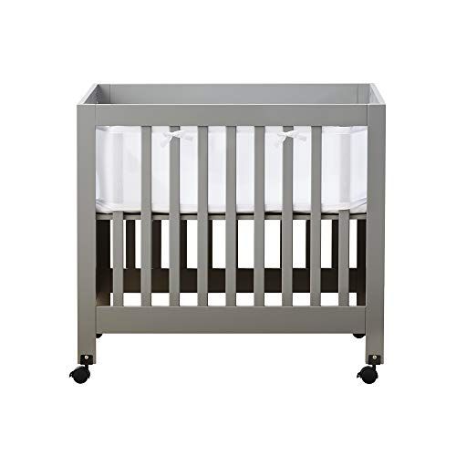  BreathableBaby Classic Baby Mesh Mini Crib Liner, Safer for Baby, Anti-Bumper, White