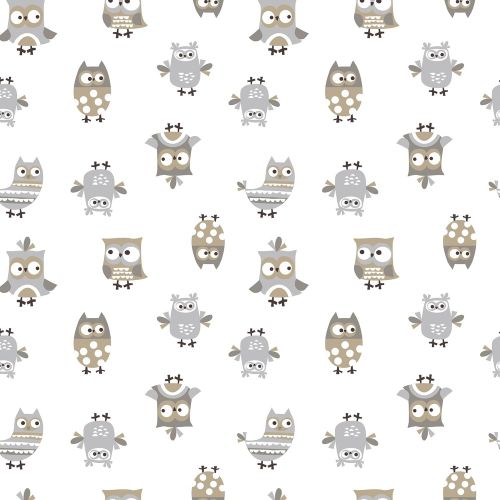  BreathableBaby 3pc Classic Crib Bedding Set Owl Fun Gray