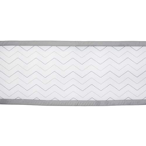  [아마존베스트]BreathableBaby Classic Breathable Mesh Crib Liner - Gray Chevron