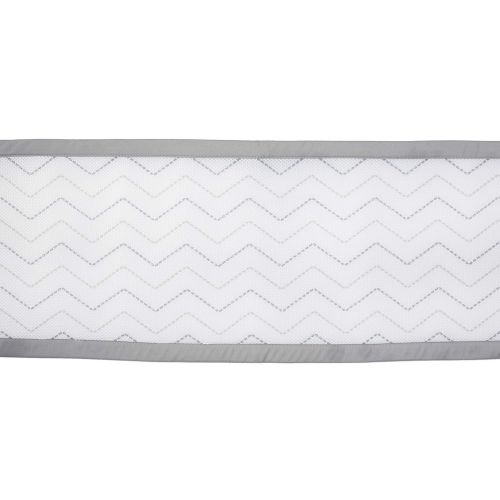  [아마존베스트]BreathableBaby Classic Breathable Mesh Crib Liner - Gray Chevron