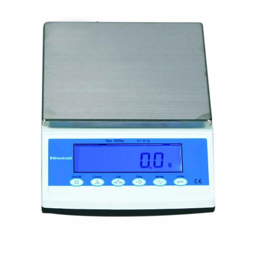  Brecknell MBS-300 Precision Lab Balances, 300 g Capacity, Large LCD, Steel Top Plate, Plastic