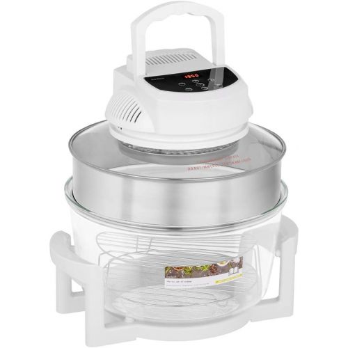  Bredeco BCHO-17L Halogenofen 17 Liter Heissluftofen 1400 W - Selbstreinigungsfunktion und Timer max. 60 Min - inkl. e-Rezeptbuch