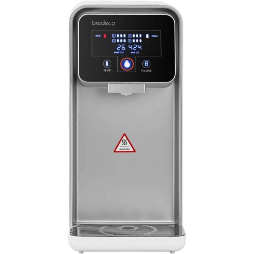  bredeco BCWD-5L Hot Water Dispenser 5 Litres 4 Filters up to 95 °C 4 Heat Settings 2,200 W Water Dispenser Hot Water Heater Thermo Pot