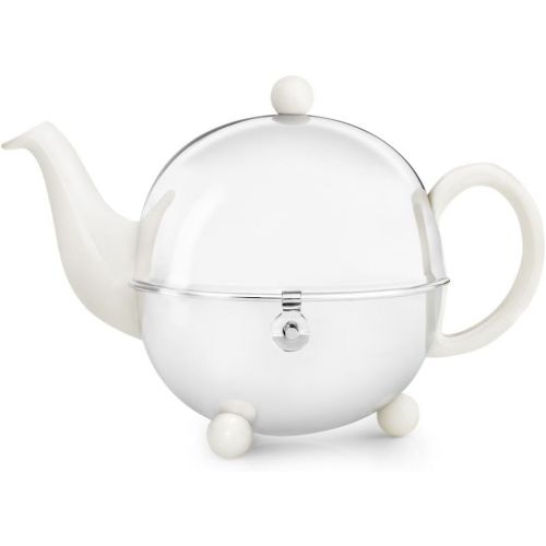  bredemeijer Cosy Teapot, 1.3-Liter, Ceramic Spring White with Insulted Shell