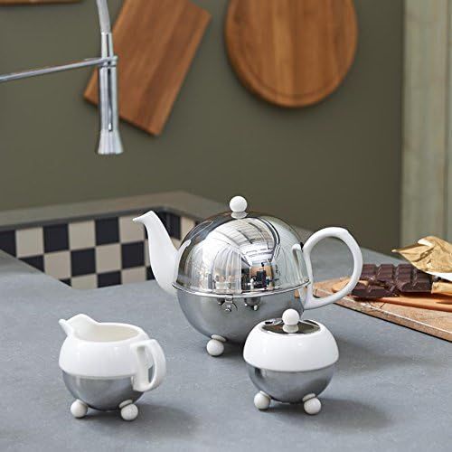  bredemeijer Cosy Teapot, 1.3-Liter, Ceramic Spring White with Insulted Shell