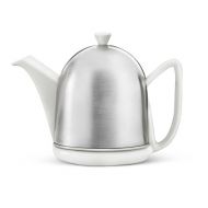 Bredemeijer bredemeijer 3510W Cosy Manto Teapot, 1.0-Liter, Ceramic Spring White with Insulated Shell