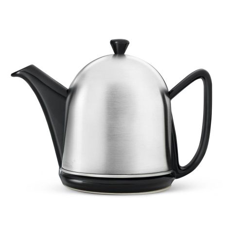  Bredemeijer bredemeijer Cosy Manto Teapot, 1-Liter, Black Ceramic with Insulated Shell