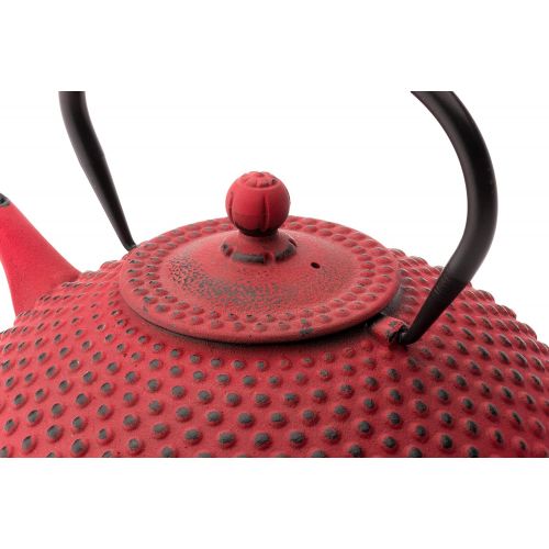  Bredemeijer 42 fl oz. Cast Iron Teapot Red XILIN