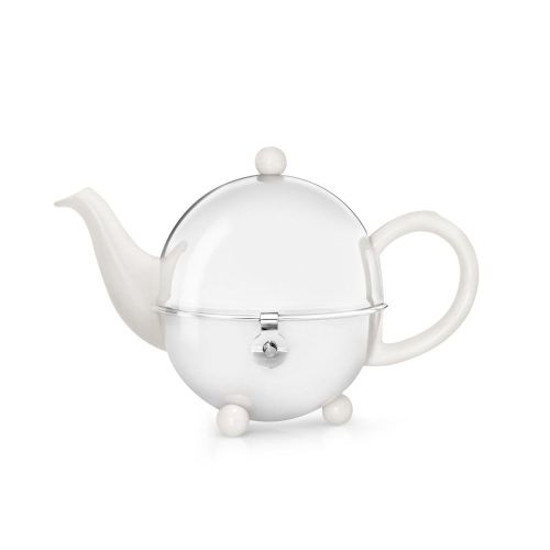  Bredemeijer bredemeijer Cosy Teapot, 0.5-Liter, Ceramic Spring White with Insulated Shell