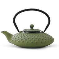 Bredemeijer asiatische Teekanne Gusseisen Jing 0,8 ltr. gruene Noppenstruktur