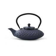 Bredemeijer asiatische Teekanne Gusseisen Jing 0,8 ltr. blaue Noppenstruktur