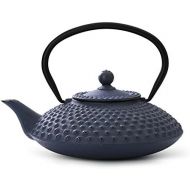 [아마존베스트]Bredemeijer asiatische Teekanne Gusseisen Jing 1,25 ltr. blaue Noppenstruktur