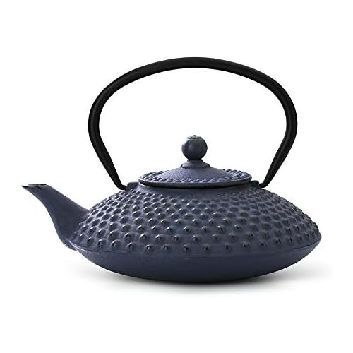  Bredemeijer asiatische Teekanne Gusseisen Jing 1,25 ltr. blaue Noppenstruktur