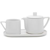 BREDEMEIJER Tea-for-one Set Lund INB142002, Inoxidable, Weiss