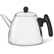 [아마존베스트]Bredemeijer doppelwandige Teekanne Duet classic Edelstahl glanzend schwarze Beschlage 1,2 ltr.