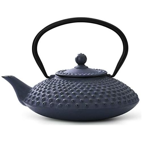  [아마존베스트]Bredemeijer Jing G002B Asian Teapot Cast Iron 1.25 Litre Pimple Structure Blue