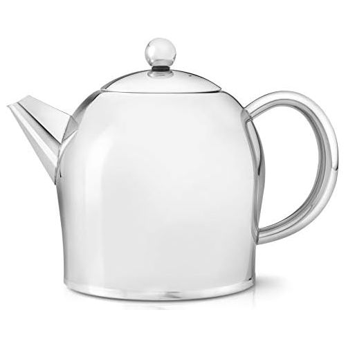  [아마존베스트]Bredemeijer 1.0 L Shiny Stainless Steel Teapot Santhee, Silver