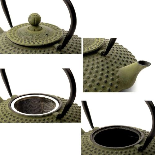  [아마존베스트]Bredemeijer 1.25 L Cast Iron Teapot Jing, Green