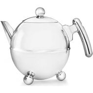 [아마존베스트]Bredemeijer 1.5 L Stainless Steel Teapot Bella Ronde with Chromium Fittings, Silver