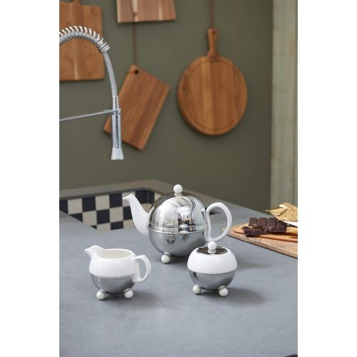  [아마존베스트]Bredemeijer 0.9 L Ceramics/ Stainless Steel Teapot Cosy, White