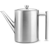 [아마존베스트]Bredemeijer 1.2 L Stainless Steel Teapot Cylindre Satin Finish, Silver