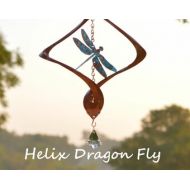 BreezeWayArtists Helix Dragon Fly Wind Spinner Outdoor Porch Garden Gifts Parents Grandparents Options: Hummingbird, Cross, Dove, Heart, Cardinal, Butterfly