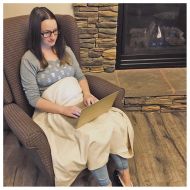 Breezy Baby EMF Protective Belly Pregnancy Baby Blanket, Organic, Anti-Radiation, Cream, 36x30