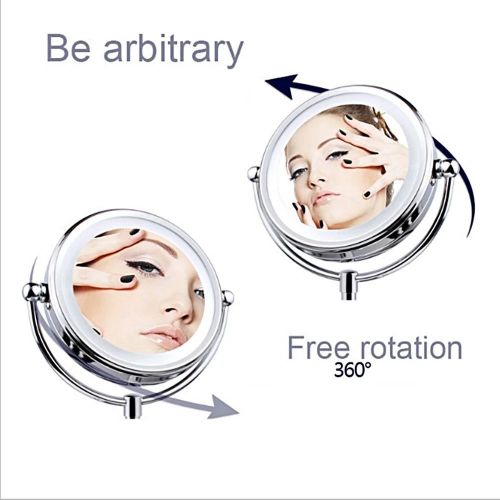  Brendacosmetic 360¡aRotating Double-side Round 1X and 2X Magnifying Vanity Mirror Makeup Mirror Cosmetic Mirror,Mini Portable Makeup Mirror Desktop Mirror Essential for Bedroom,Bat