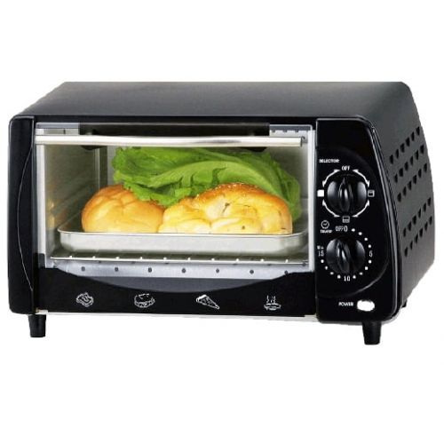  Brentwood Toaster Oven - 0.30 ft³ Capacity - Toast, Broil - Black, Stainless Steel