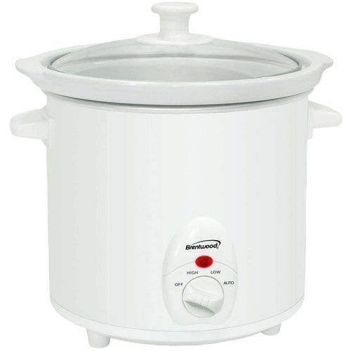  Brentwood SC-135W 3qt Slow Cooker, White Body