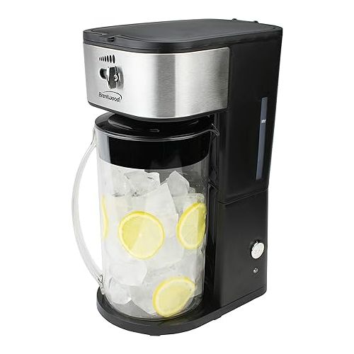  Brentwood KT-2150BK Iced Tea and Coffee Maker with 64 Ounce Pitcher, Black