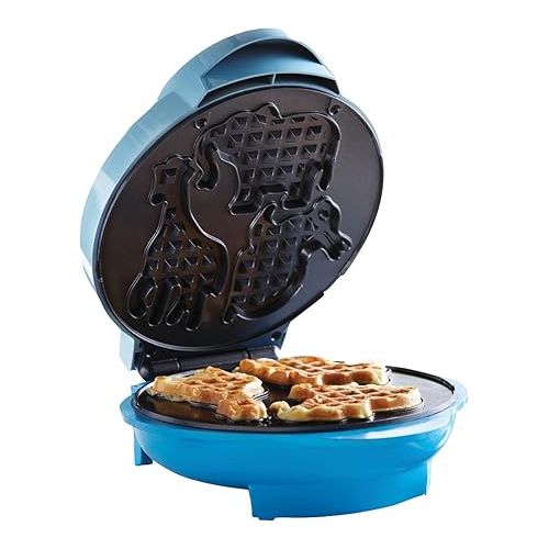  Brentwood Animal Shape Waffle Maker Machine Non-Stick, Blue