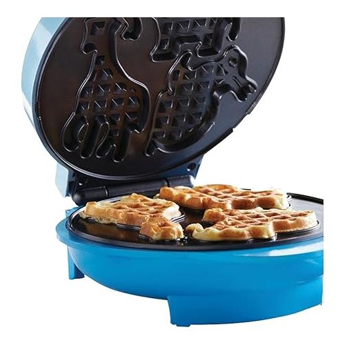  Brentwood Animal Shape Waffle Maker Machine Non-Stick, Blue