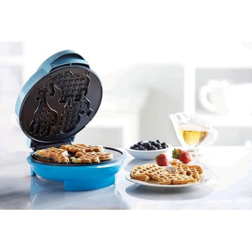  Brentwood Animal Shape Waffle Maker Machine Non-Stick, Blue